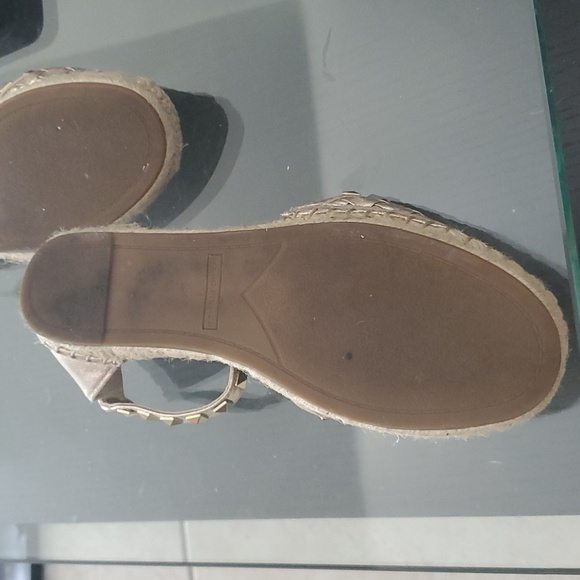 Flat Metallic Gold Espadrilles - Picture 3 of 5